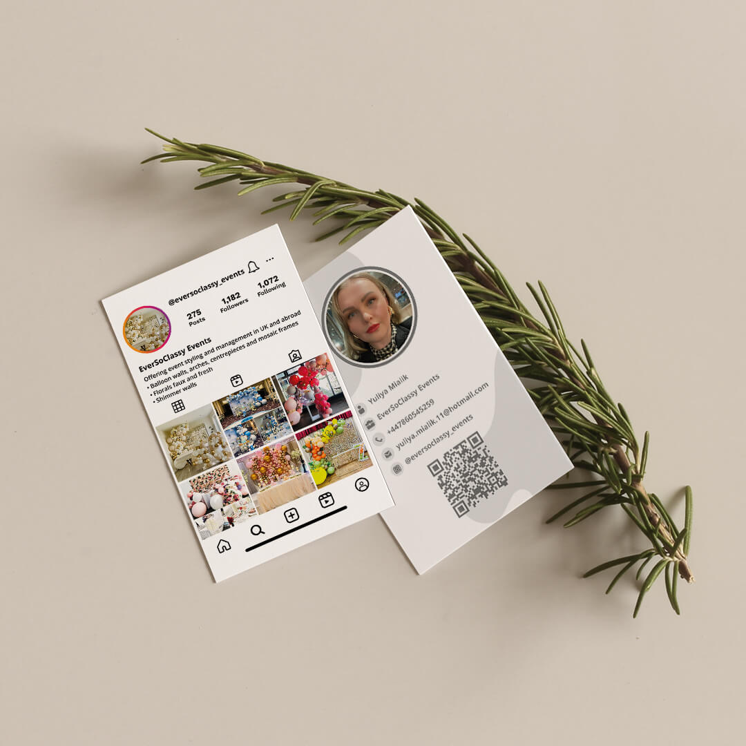 instagram business cards
