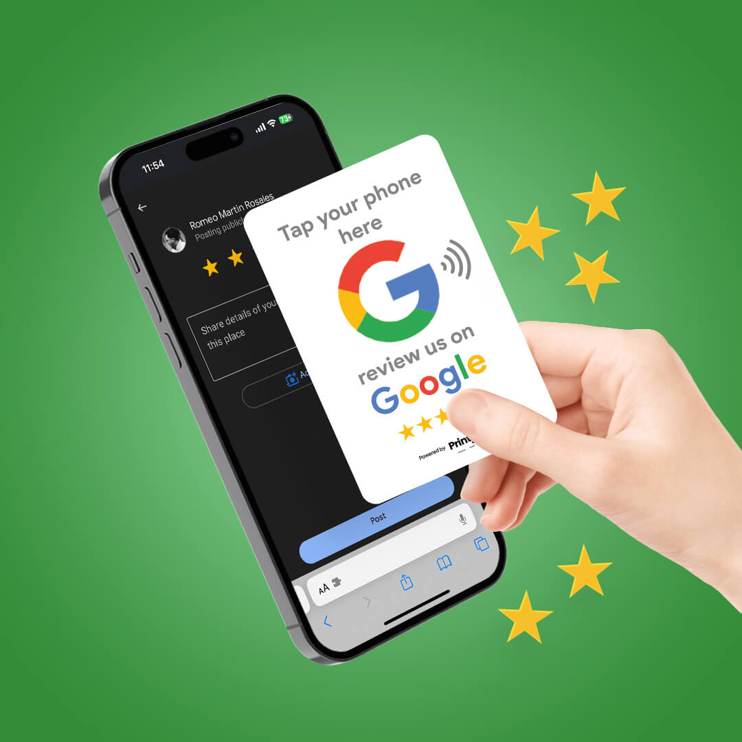 NFC Google Review Cards The Online Printer